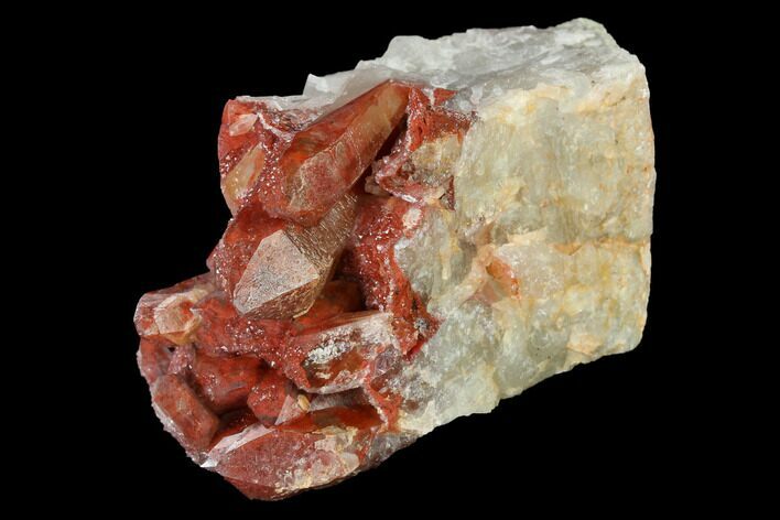 Natural, Red Quartz Crystal Cluster - Morocco #153776